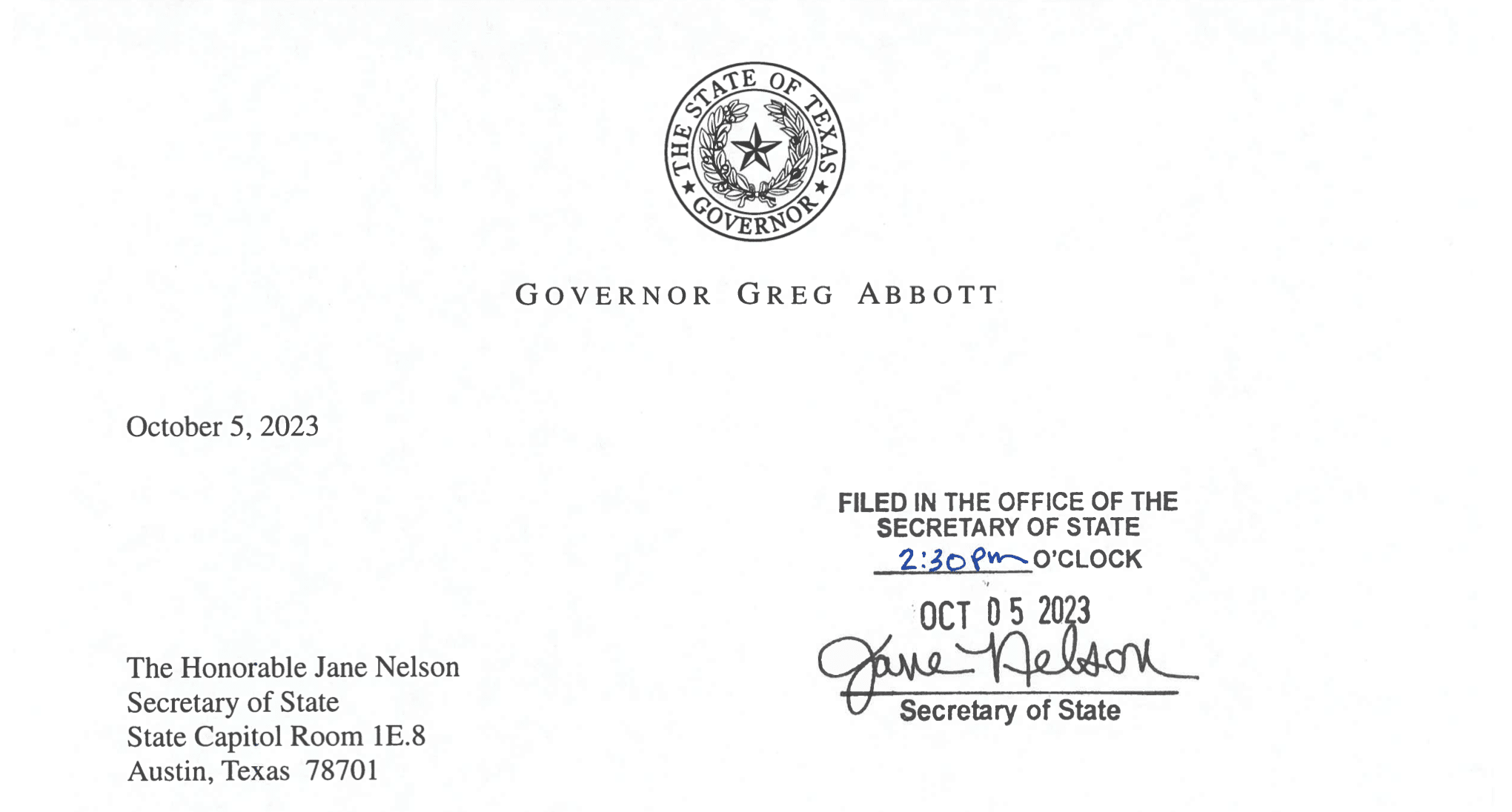 Gov. Abbott places Colony Ridge on the call for a Special Session on October 5, 2023